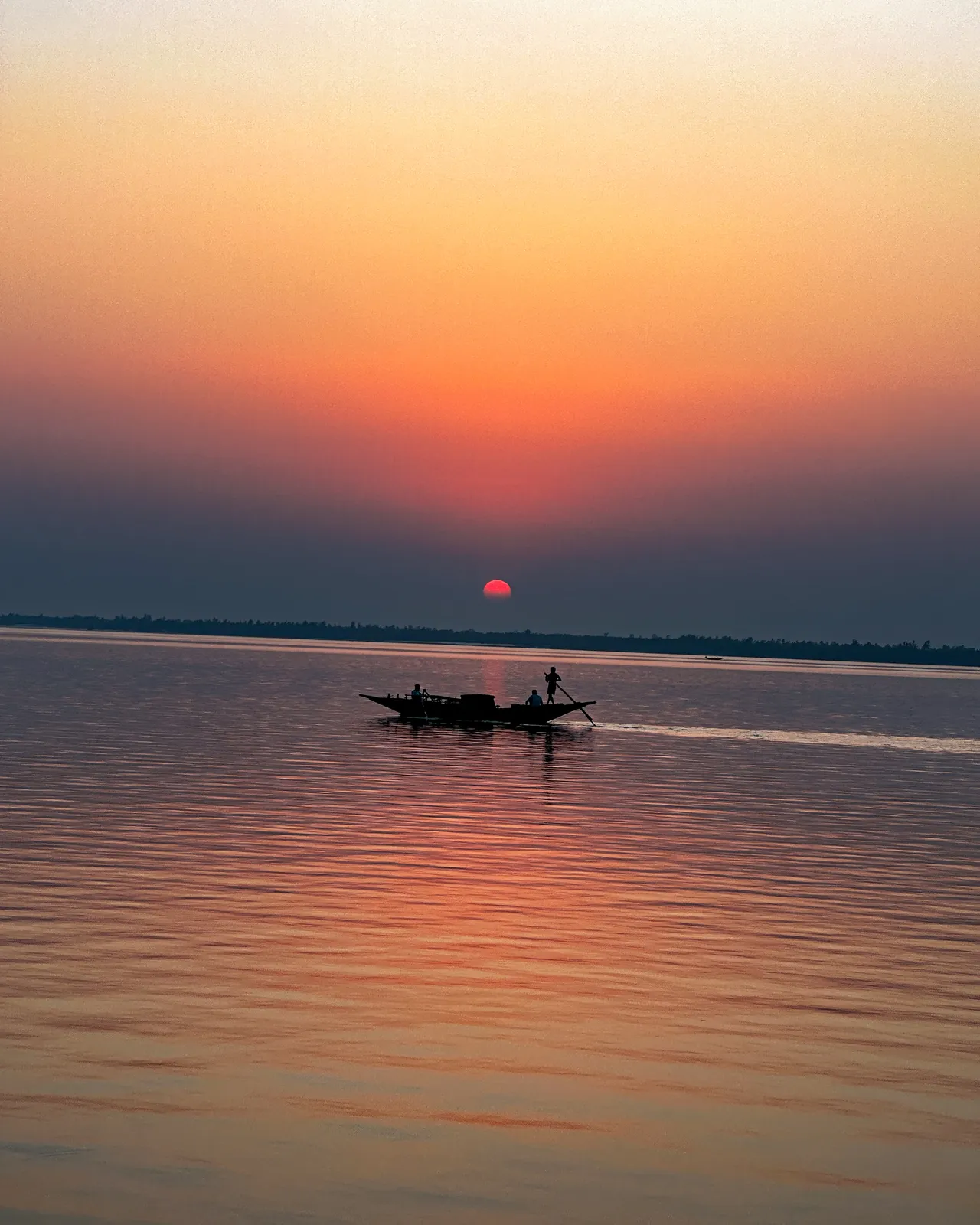 The boat at sunset